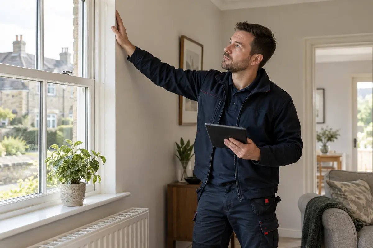 Property Care professional carrying out work in a home